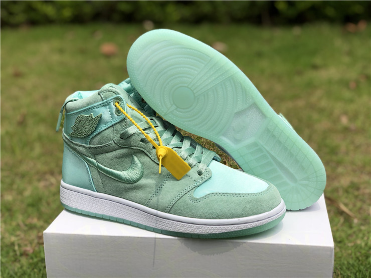 Nike Air Jordan I 1 Women Basketball Shoes Light Green All Febbuy