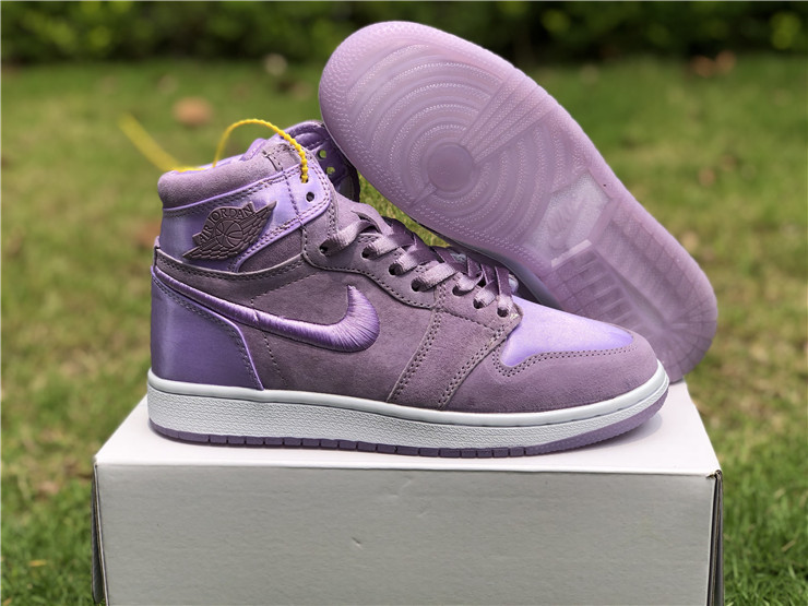 Nike Air Jordan I 1 Women Basketball Shoes Purple All - Febbuy