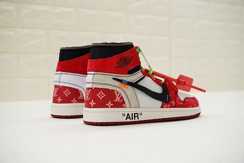 red off white jordan 1s