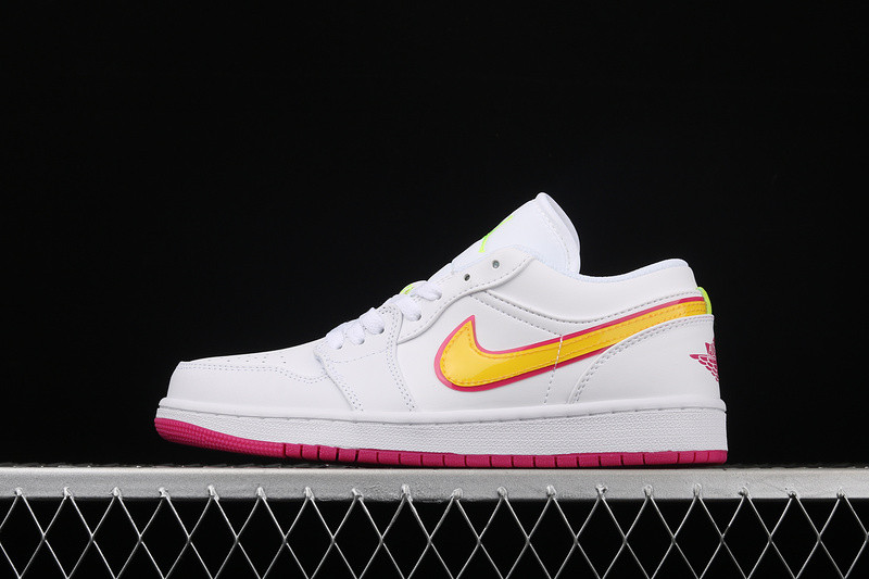 Air Jordan 1 Low GS White Yellow Pink CV4610-100 For Sale â Sneaker Hello