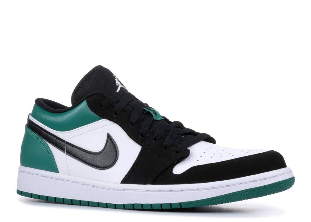 air jordan 1 low white black mystic green