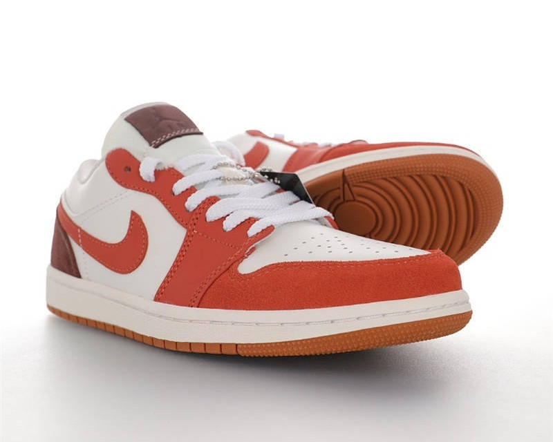 white and brown jordan 1 low
