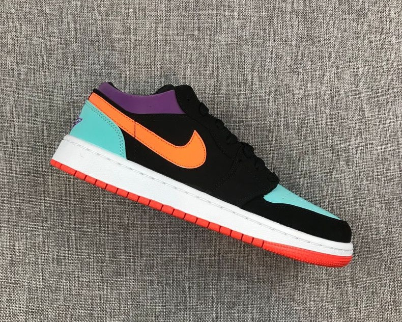 purple black orange jordan 1