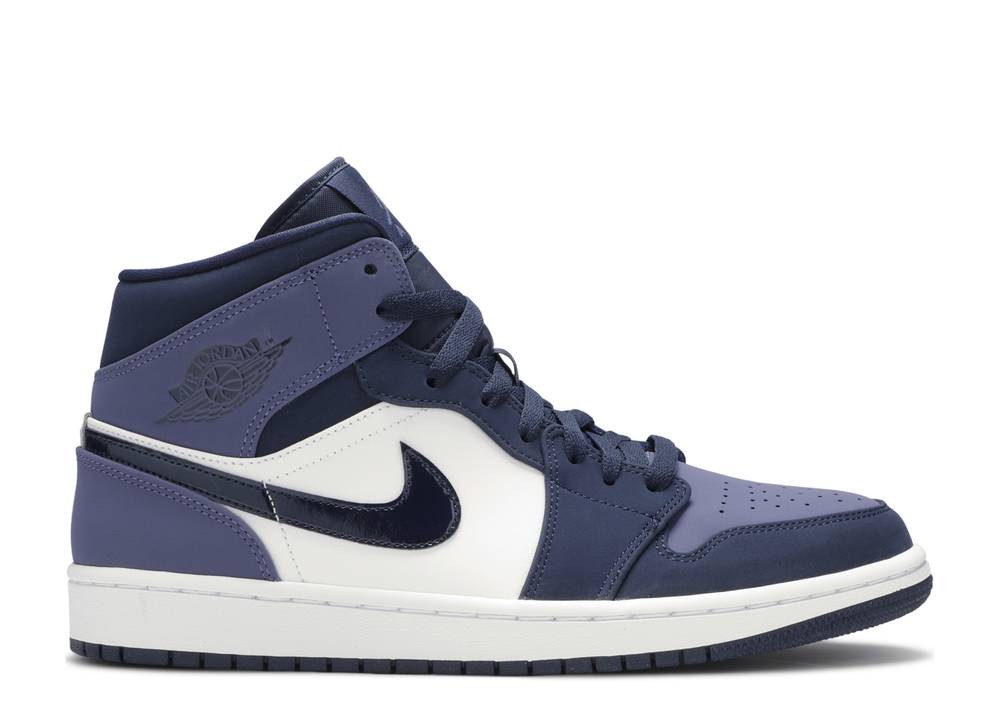 Air Jordan 1 Mid Sanded Purple White Obsidian 554724-445 - Febbuy