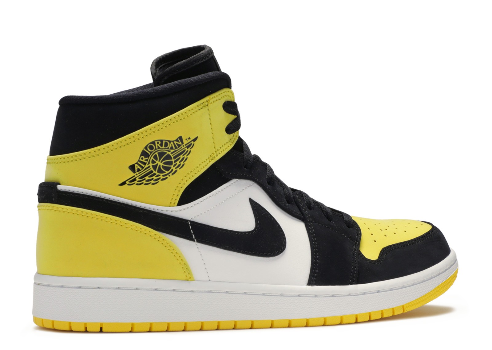air jordan 1 yellow toe black