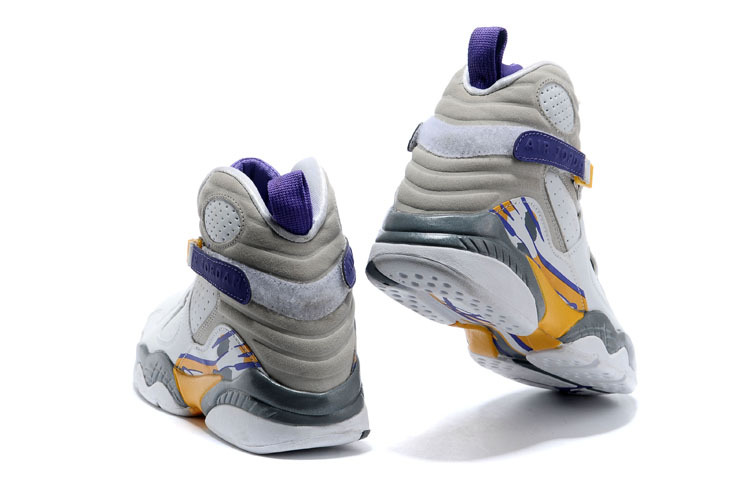 jordan 8 white yellow purple