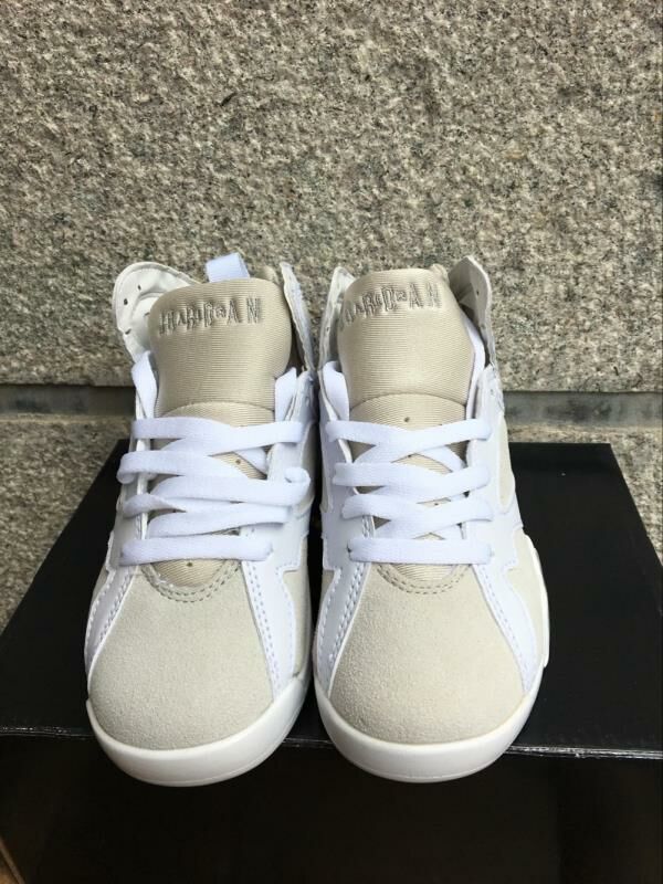 Nike Air Jordan VII 7 Kid Toddler Shoes White Light Brown 304772 - Febbuy