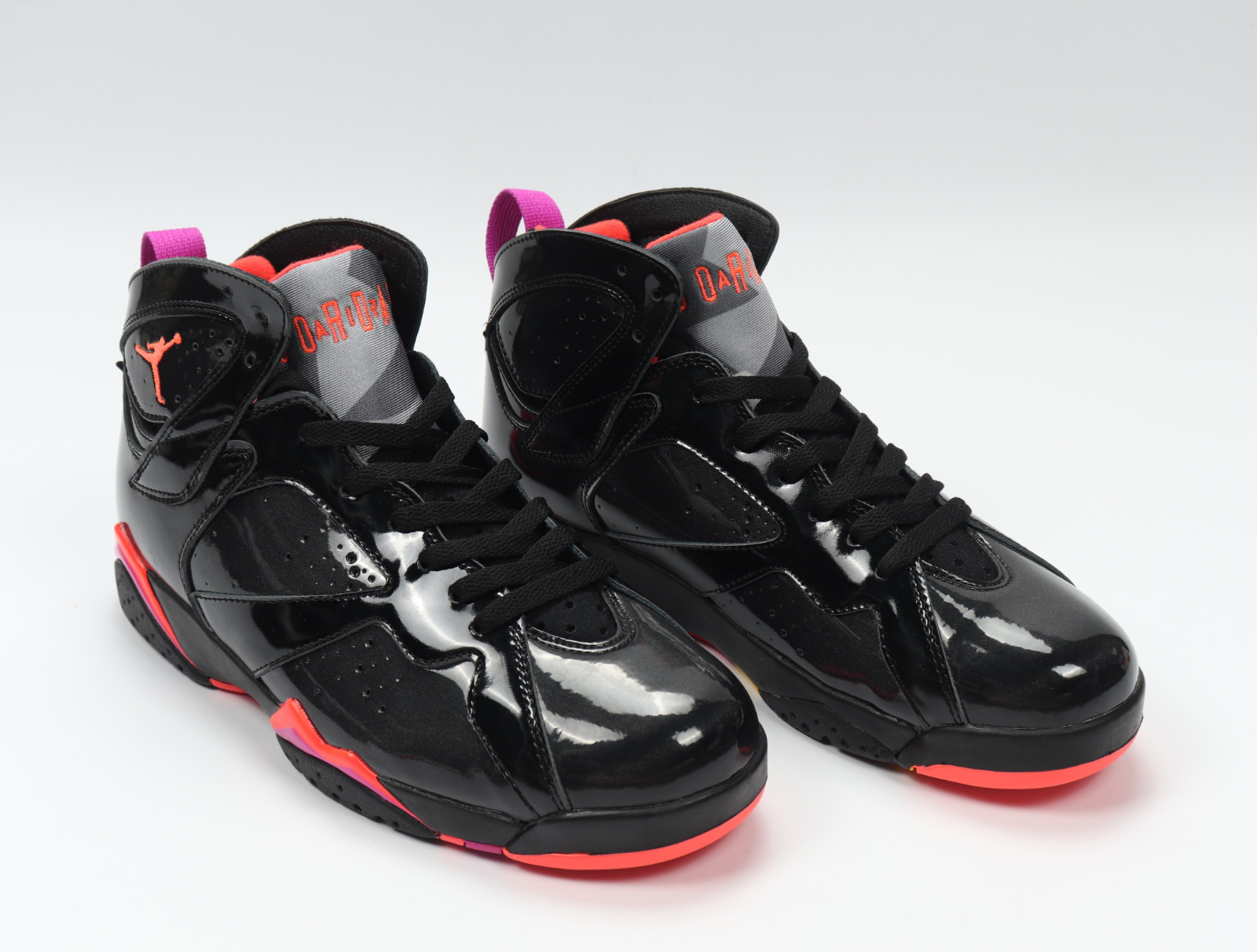 women's air jordan 7 retro black patent leather