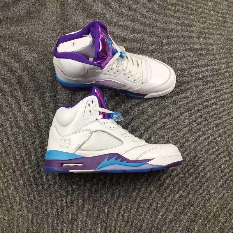 jordan 5 white purple blue