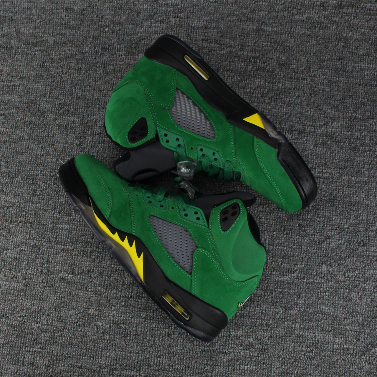 green and yellow ones jordans