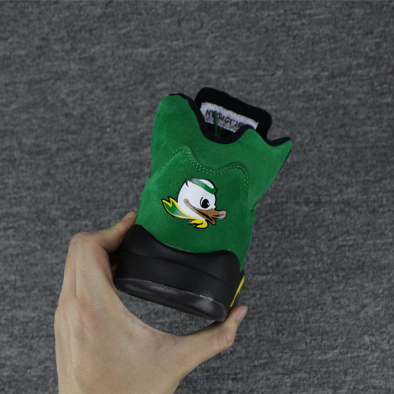 Nike Air Jordan V 5 Retro Men Basketball Shoes Deep Green Yellow Febbuy