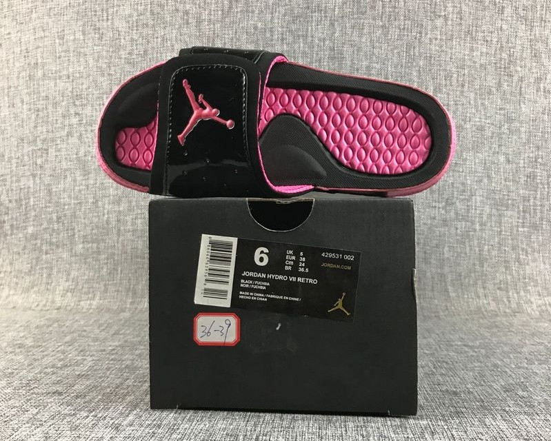 Nike Air Jordan Hydro 13 Black Vivid Pink Womens Sandals Slippers ...