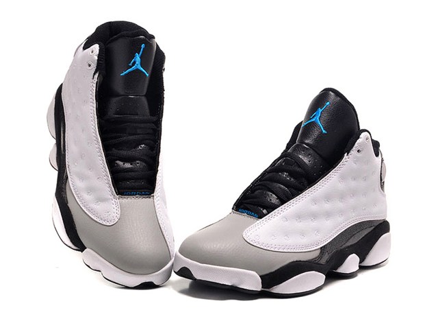 jordan 13 teal and white