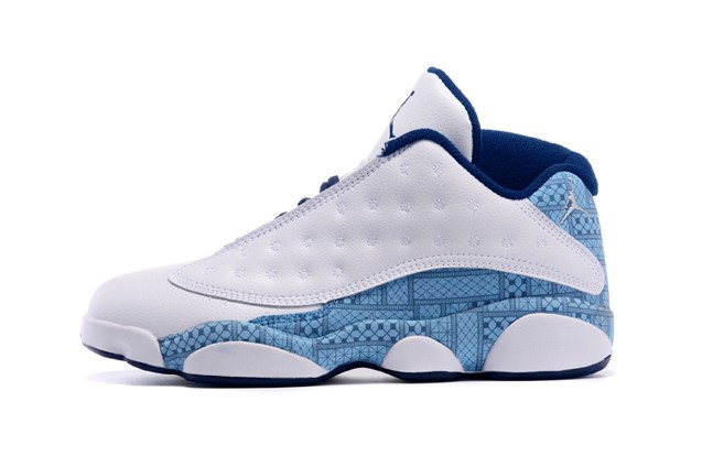 Nike Air Jordan 13 XIII Retro Low QUAI 54 Q54 White University Blue 810551 - Febbuy