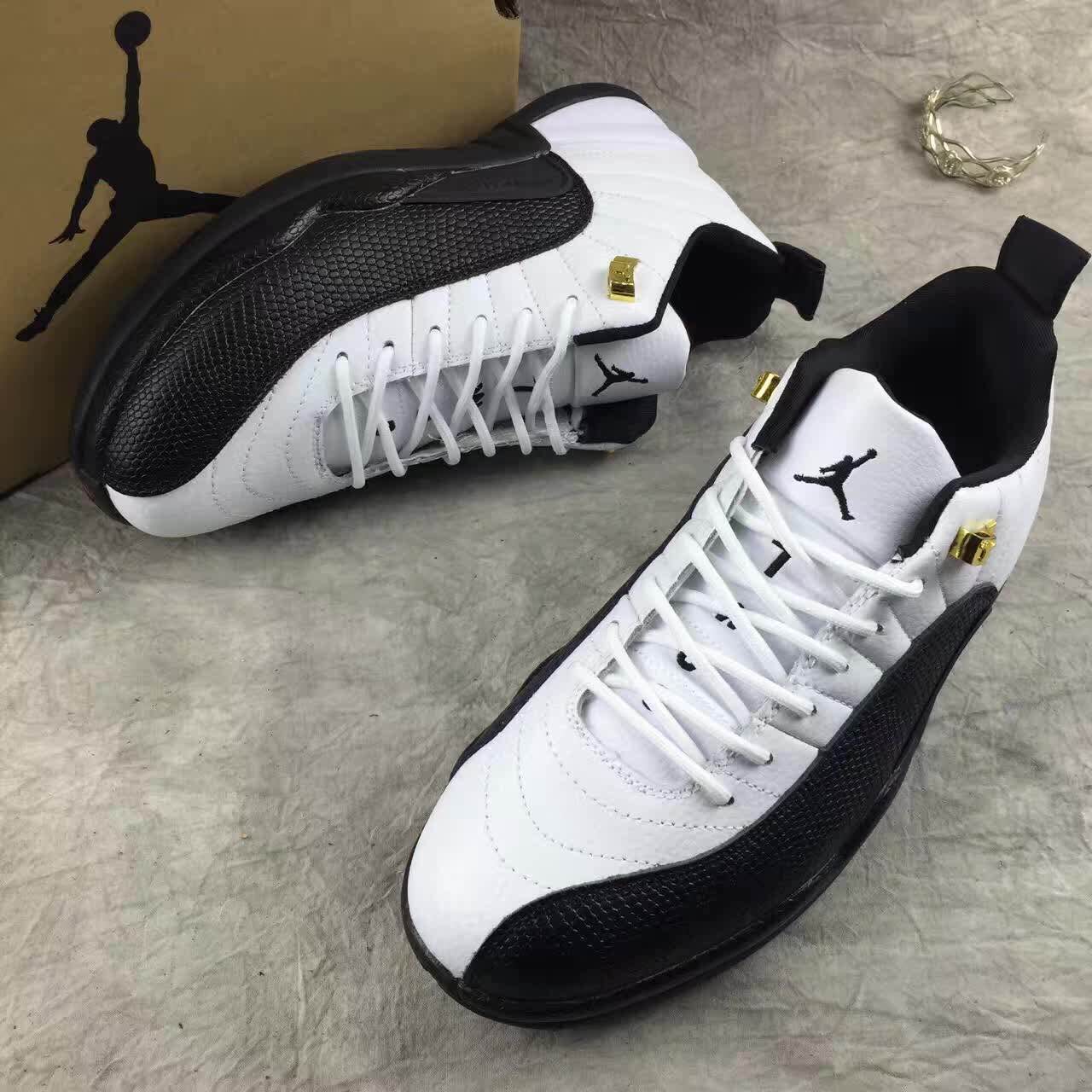 Nike Air Jordan Retro XII 12 Low White Black Men Shoes ...