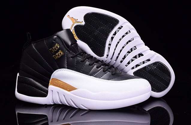 black and white and gold 12s