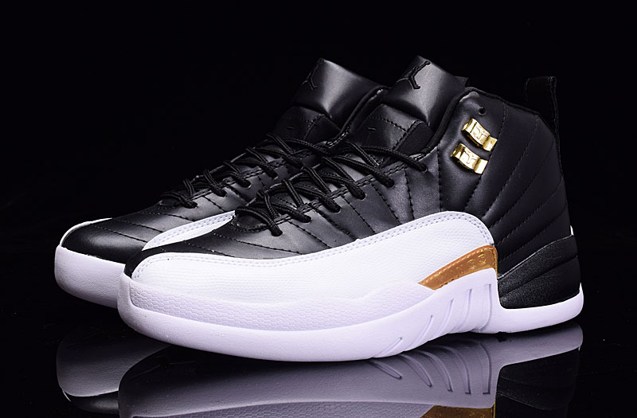 black and white and gold 12s