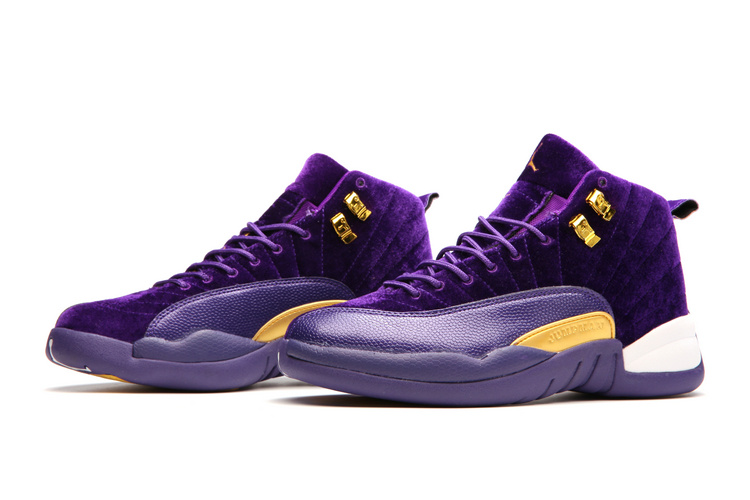 Nike Air Jordan XII 12 Retro Velvet purple white yellow Women Shoes
