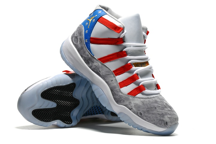 Nike Air Jordan XI 11 Retro Men Shoes USA Moon Landing Star Spangled Banner - Febbuy