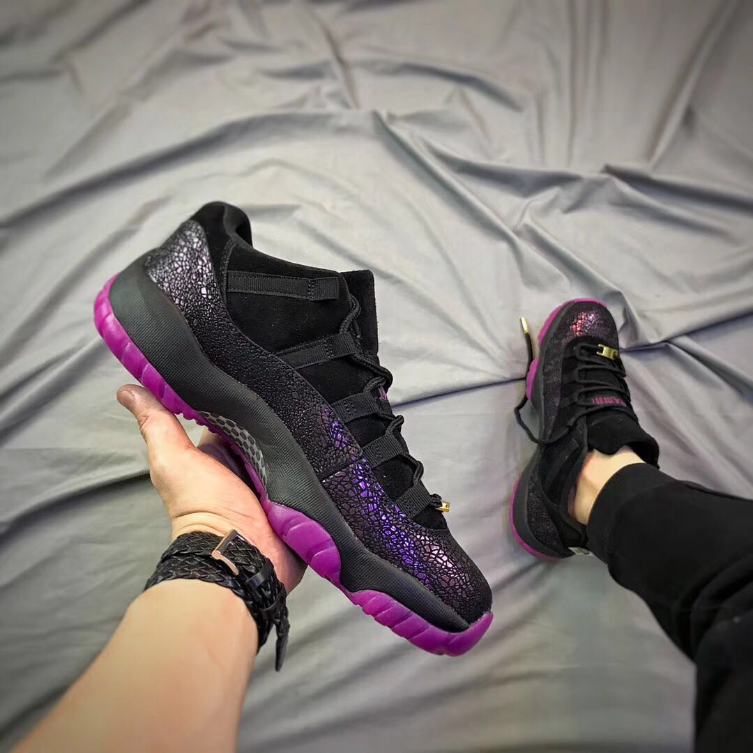 purple low top 11s