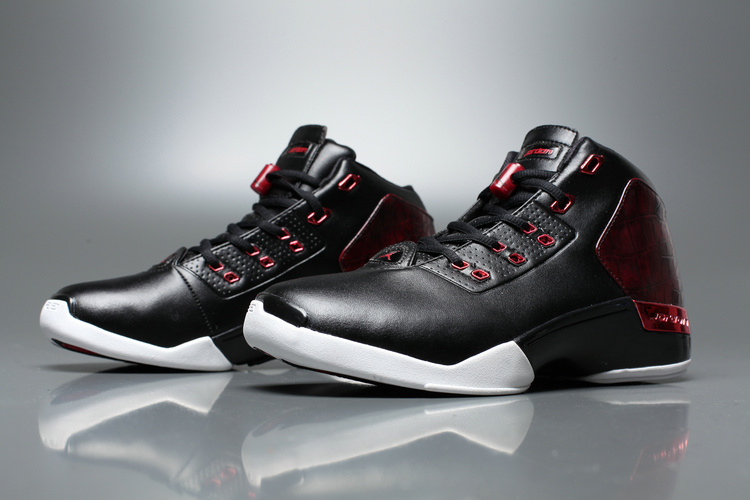 Nike Air Jordan 17 Retro Plus XVII Basketball Shoes Chicago Bulls Black Red White 832816-001 