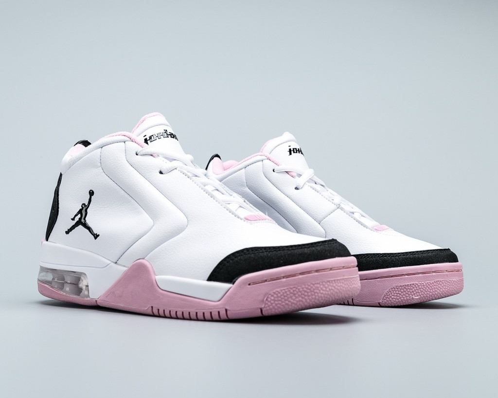 Nike Air Jordan Big Fund GS White Black Pink Basketball Shoes BV7375