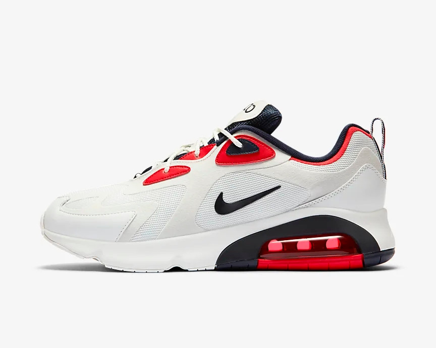 nike air max 200 white red obsidian