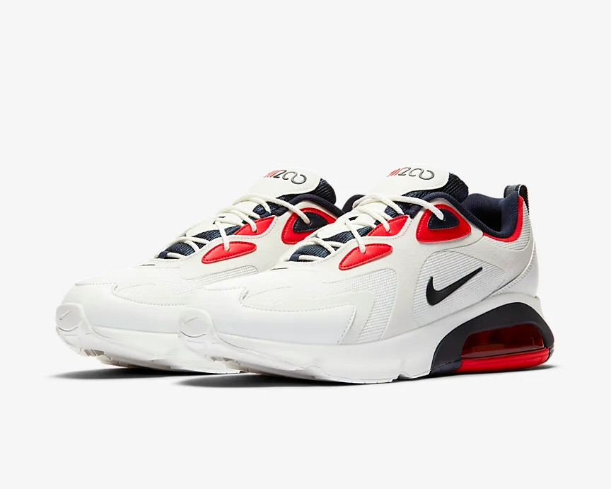nike air max 200 white red obsidian