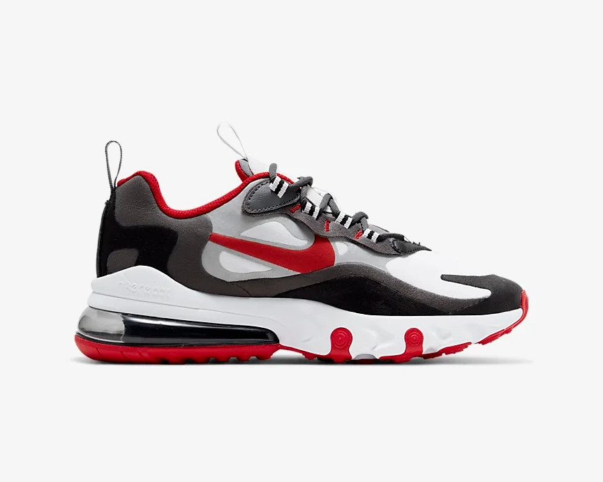 air max 270 react grey and red