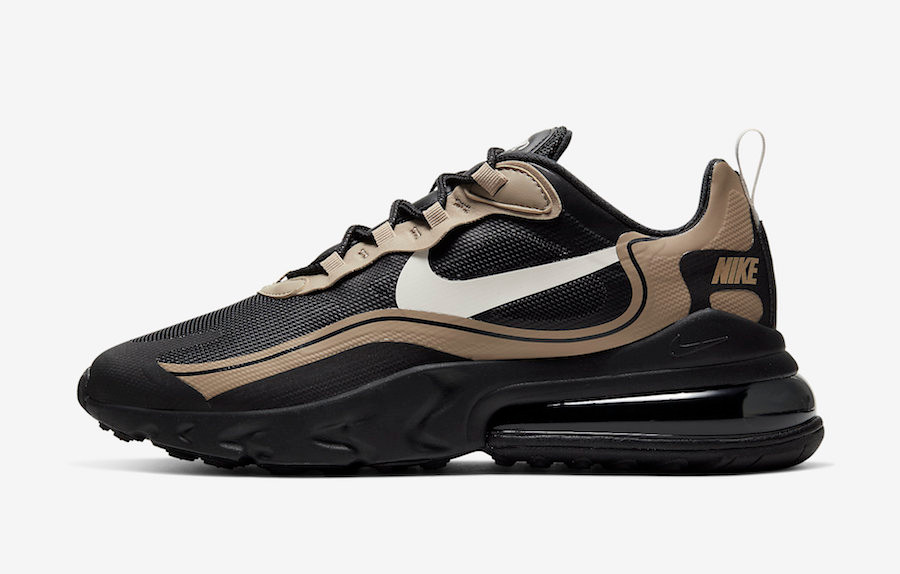 nike air max 270 react black university gold