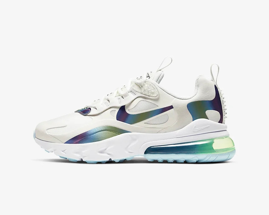 Nike Air Max 270 React GS Bubble Pack Summit White Multi Color CT9633 ...