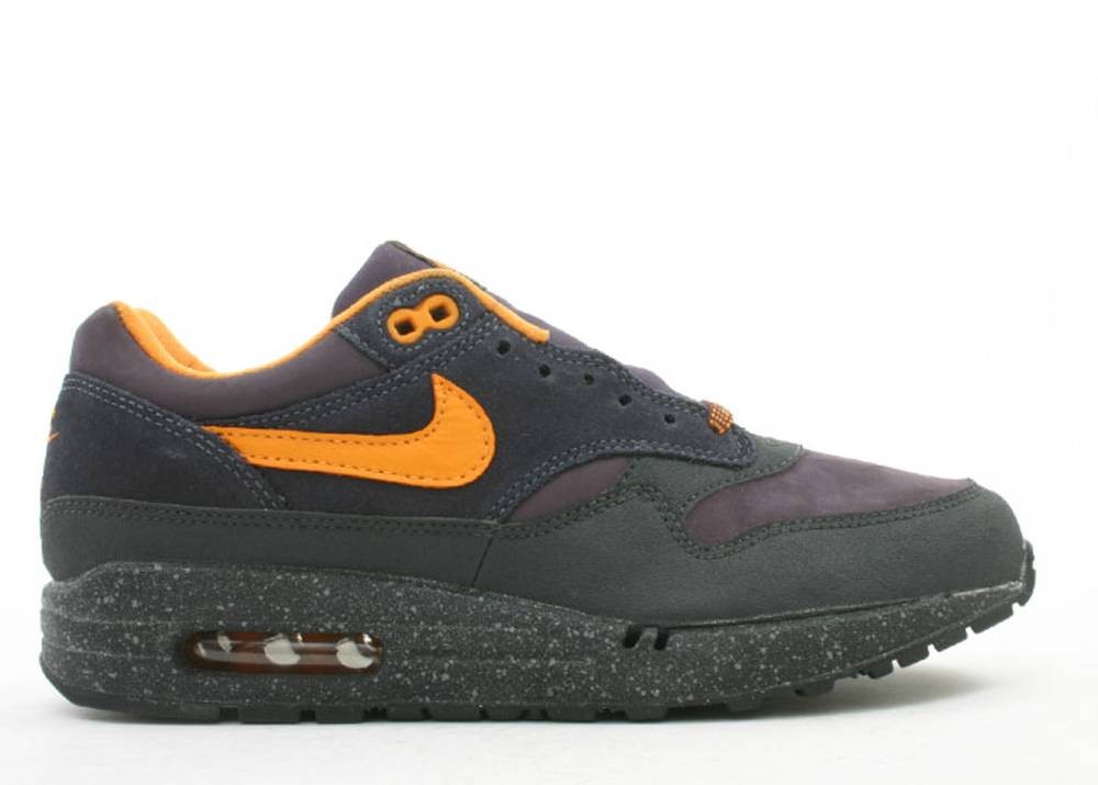 black and orange air max 1