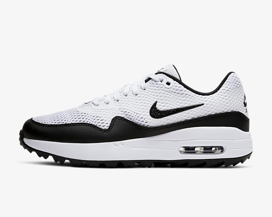nike air max 1 golf white gum black swoosh