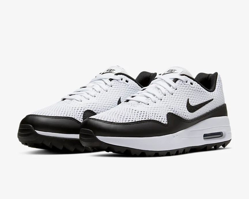 nike air max 1 golf white gum black swoosh