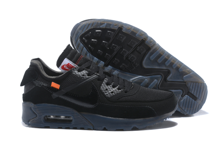 Nike Air Max 90 OW Men Running Shoes Black All AA7293-100 - Febbuy
