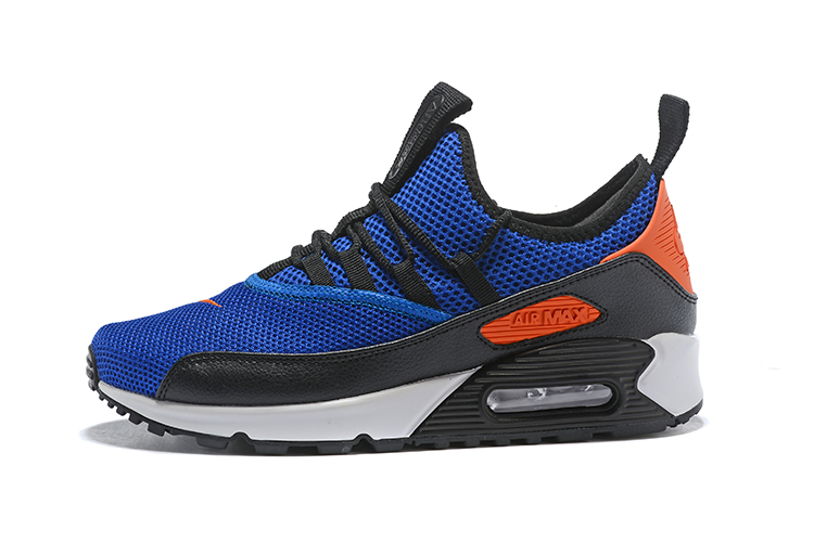 Nike Air Max 90 EZ Running Men Shoes Royal Blue Orange - Febbuy