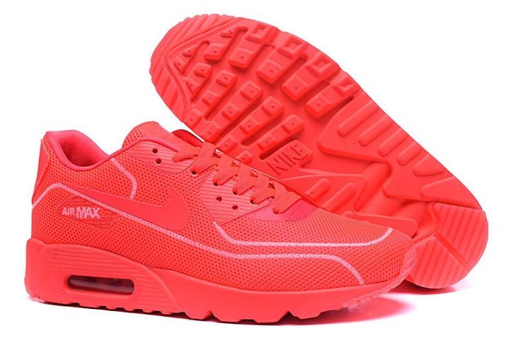 Nike Air Max 90 Fireflies Glow Women Running Shoes BR All Red 819474 ...