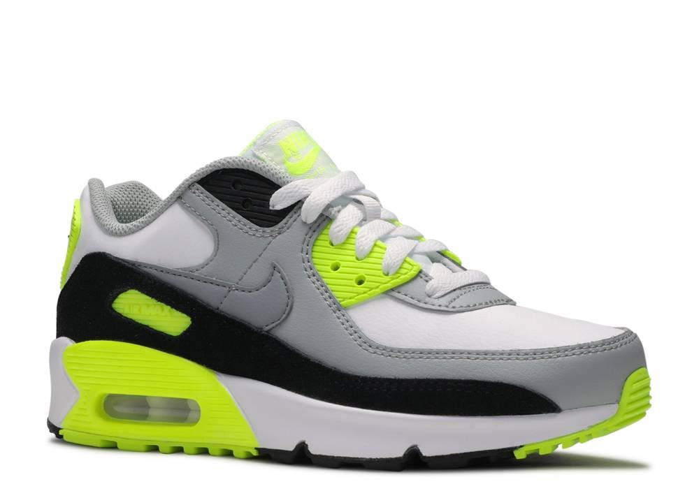 nike air max 90 white grey volt
