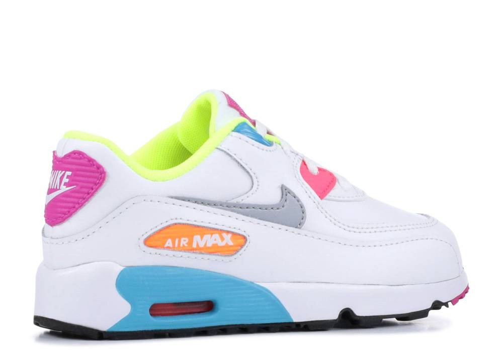 Nike Air Max 90 Ltr Td Blue Pink Purple Green White Lime 833379-102 - Febbuy