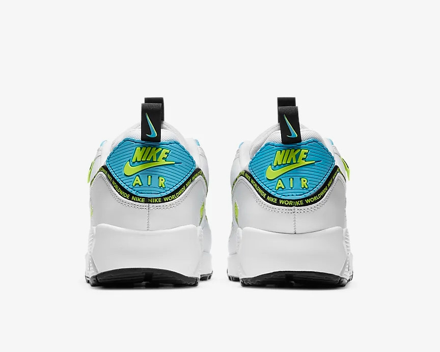air max 95 trainers white blue fury volt black