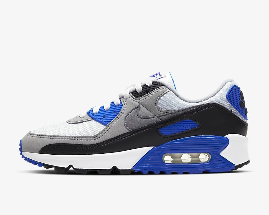 royal blue and white air max 90