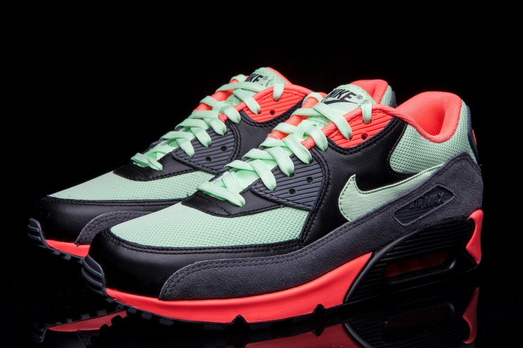 Nike Air Max 90 Essential Orange Dark Grey Green 537384-303 - Febbuy