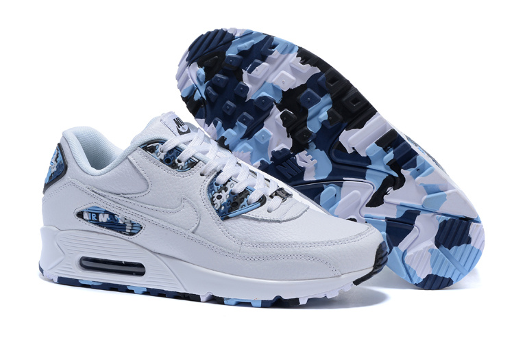 Nike Air Max 90 QS Men Running Shoes White Dark Blue Royal Blue Black 813150 108 Nike Air Max 90 QS Men Running Shoes White Dark Blue Royal Blue Black 813150 108