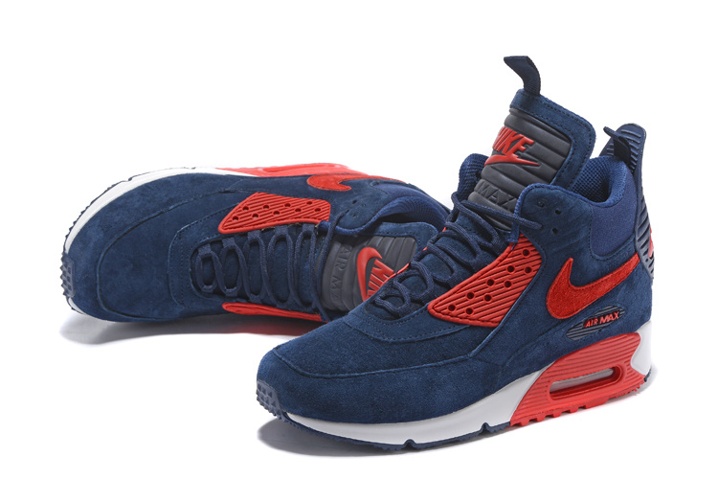 nike air max 90 blue and red