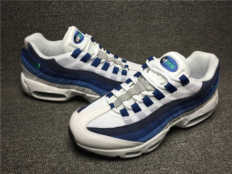 Nike Air Max 95 Og White Emerald Green Court Blue New