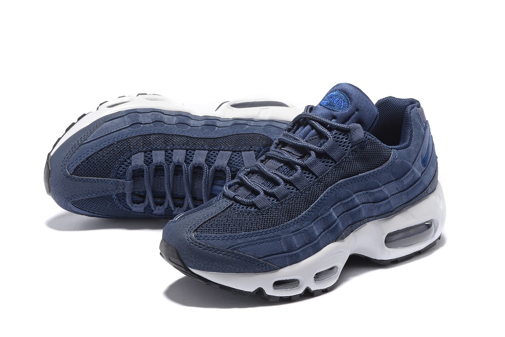 navy and white air max 95
