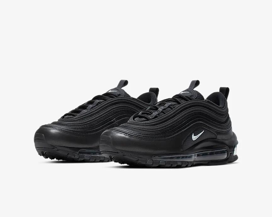 Nike Air Max 97 GS Black White Anthracite Shoes 921522-011 - Febbuy