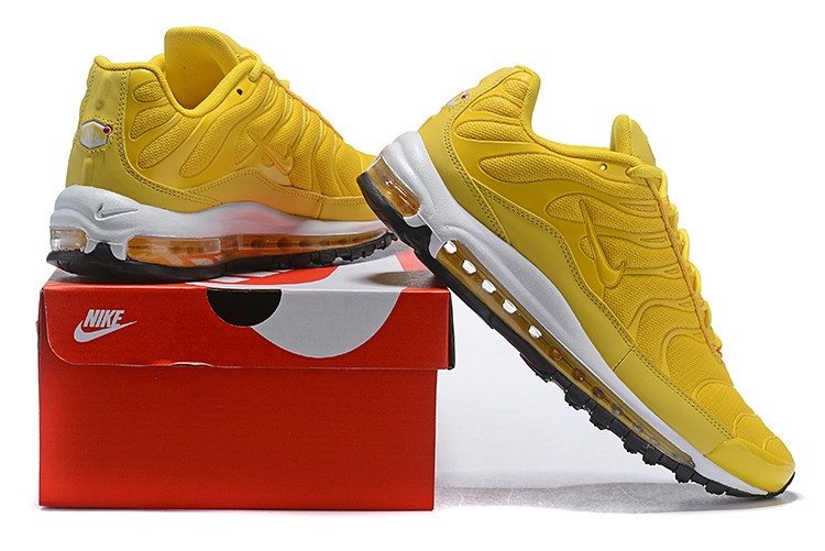 Nike Air Max 97 Plus Yellow White Sneakers Febbuy