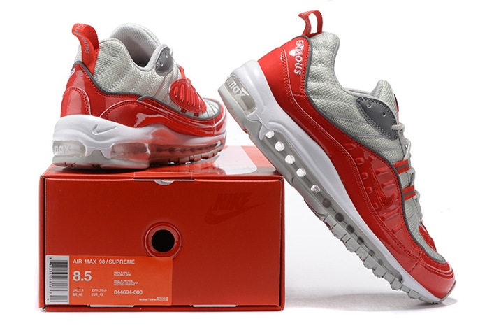 NikeLab x Supreme Air Max 98 Red Reflect Silver White NikeLab x Supreme Air Max 98 Red Reflect Silver White