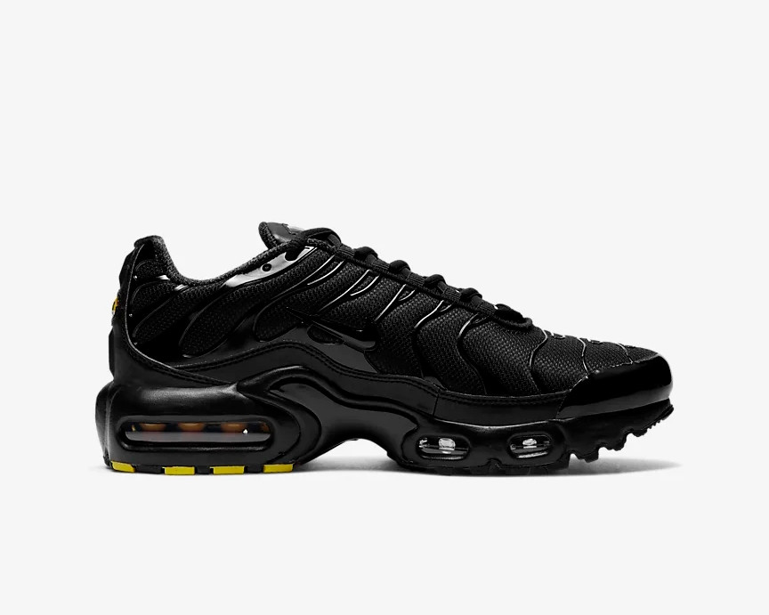 Nike Air Max Plus GS Triple Black Kids Running Shoes CD0609-001 - Febbuy